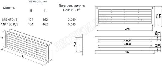 Решетка пластиковая МВ 450/2 Р дуб св Решетка пластиковая МВ 450/2 Р дуб св