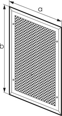Решетка металлическая с перфорацией ПВС накладная 500*900 Решетка металлическая с перфорацией ПВС накладная 500*900